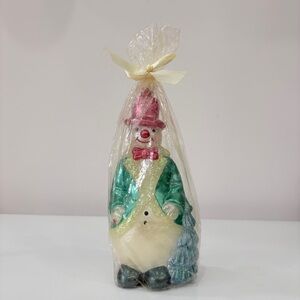 Vintage 90s Snowman Candle Christmas Mantel Holiday Nostalgia Christopher Radko?